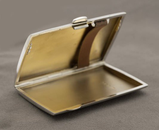 Original Art Deco Sterling Silver Cigarette Case By Rothmans Hallmarked 1934 (B2452)