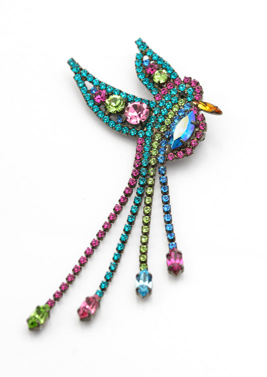 Butler & Wilson Articulated Hummingbird Statement Brooch Pin - Boxed(B2456)