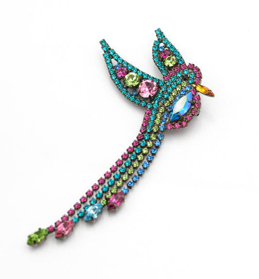 Butler & Wilson Articulated Hummingbird Statement Brooch Pin - Boxed(B2456)