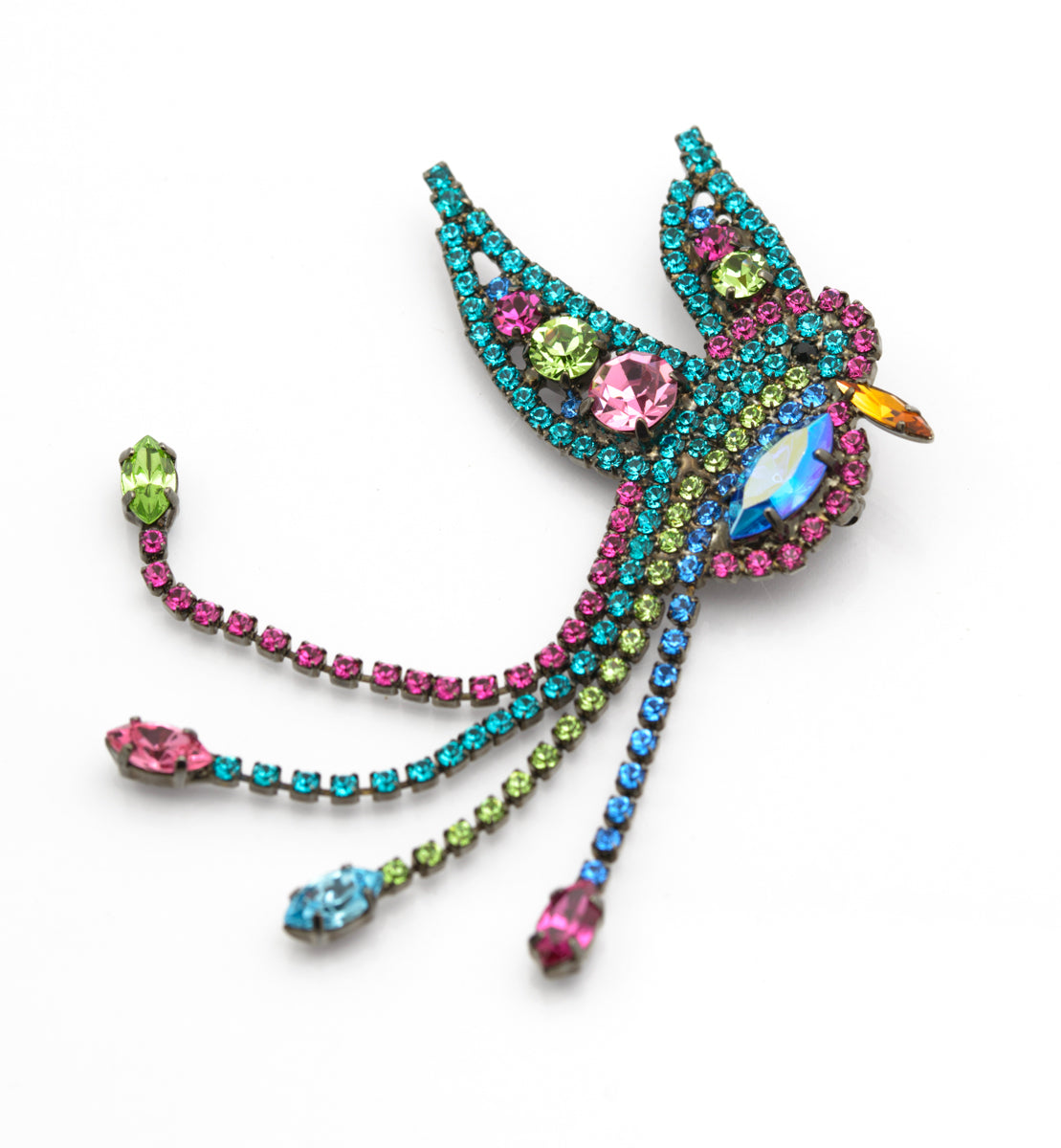 Butler & Wilson Articulated Hummingbird Statement Brooch Pin - Boxed(B2456)