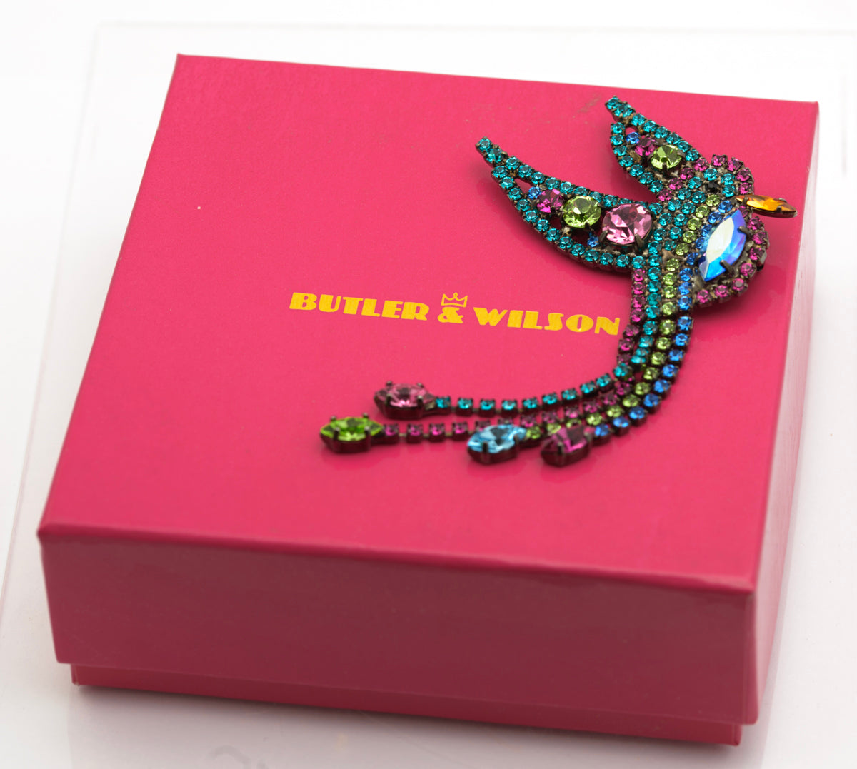 Butler & Wilson Articulated Hummingbird Statement Brooch Pin - Boxed(B2456)