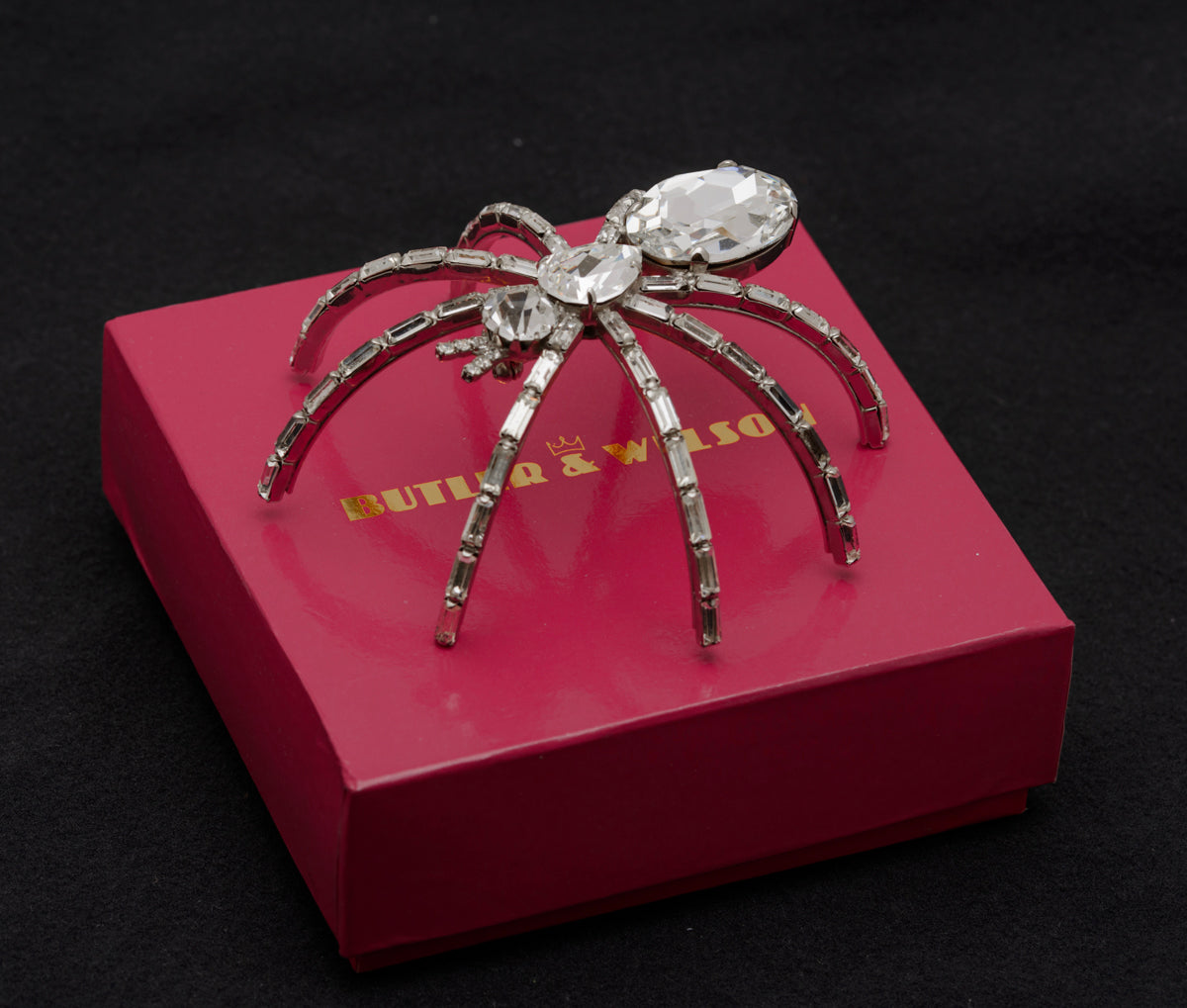 Vintage Butler & Wilson Iconic Large Spider Shoulder Brooch Pin - Boxed (B2460)