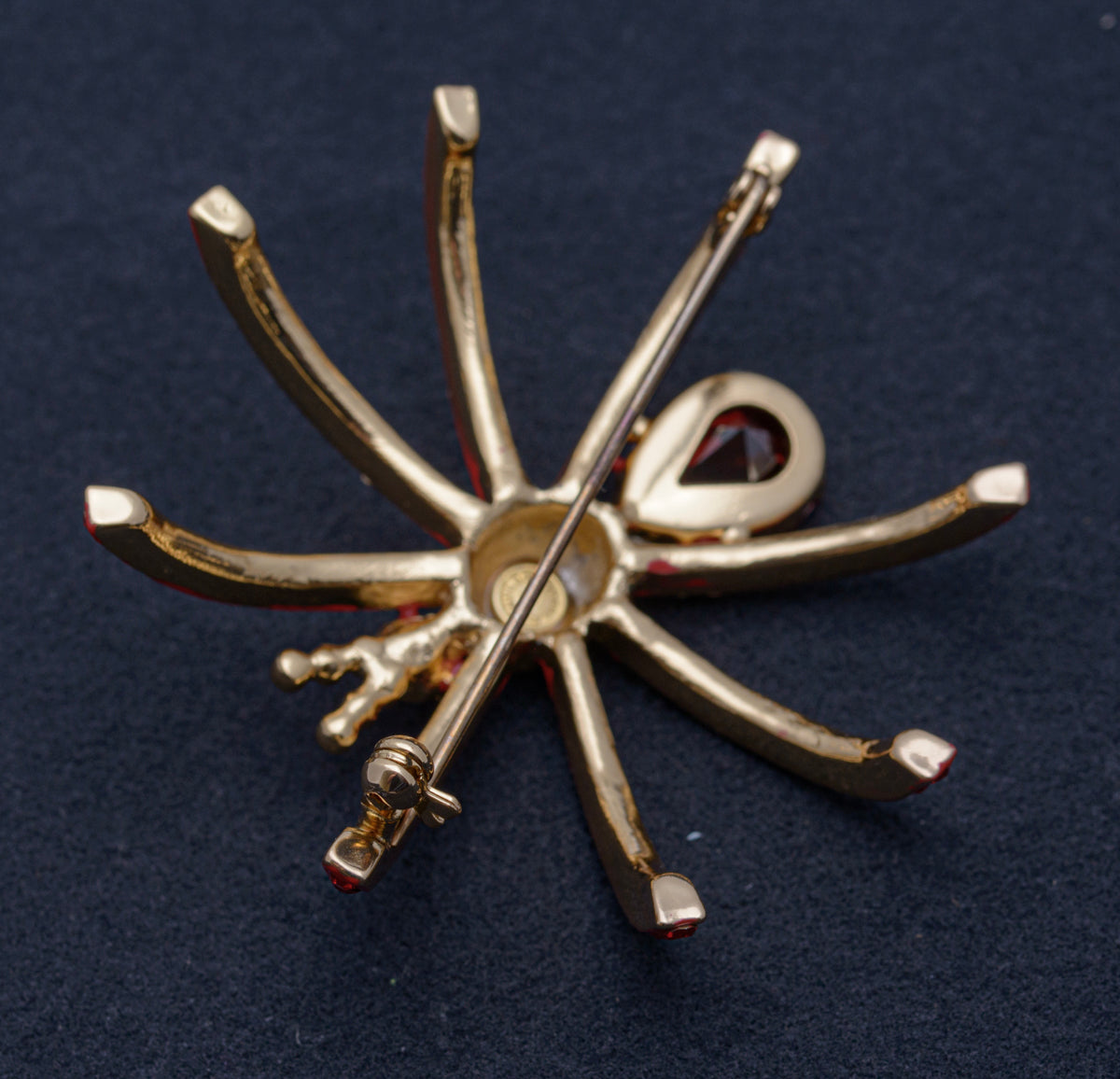 Butler & Wilson Large Red Crystal Spider Brooch Pin - Boxed (B2461)