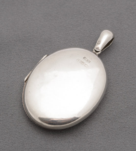 Antique Victorian Large Sterling Silver Photo Locket Hallmarked 1884 (B2471)
