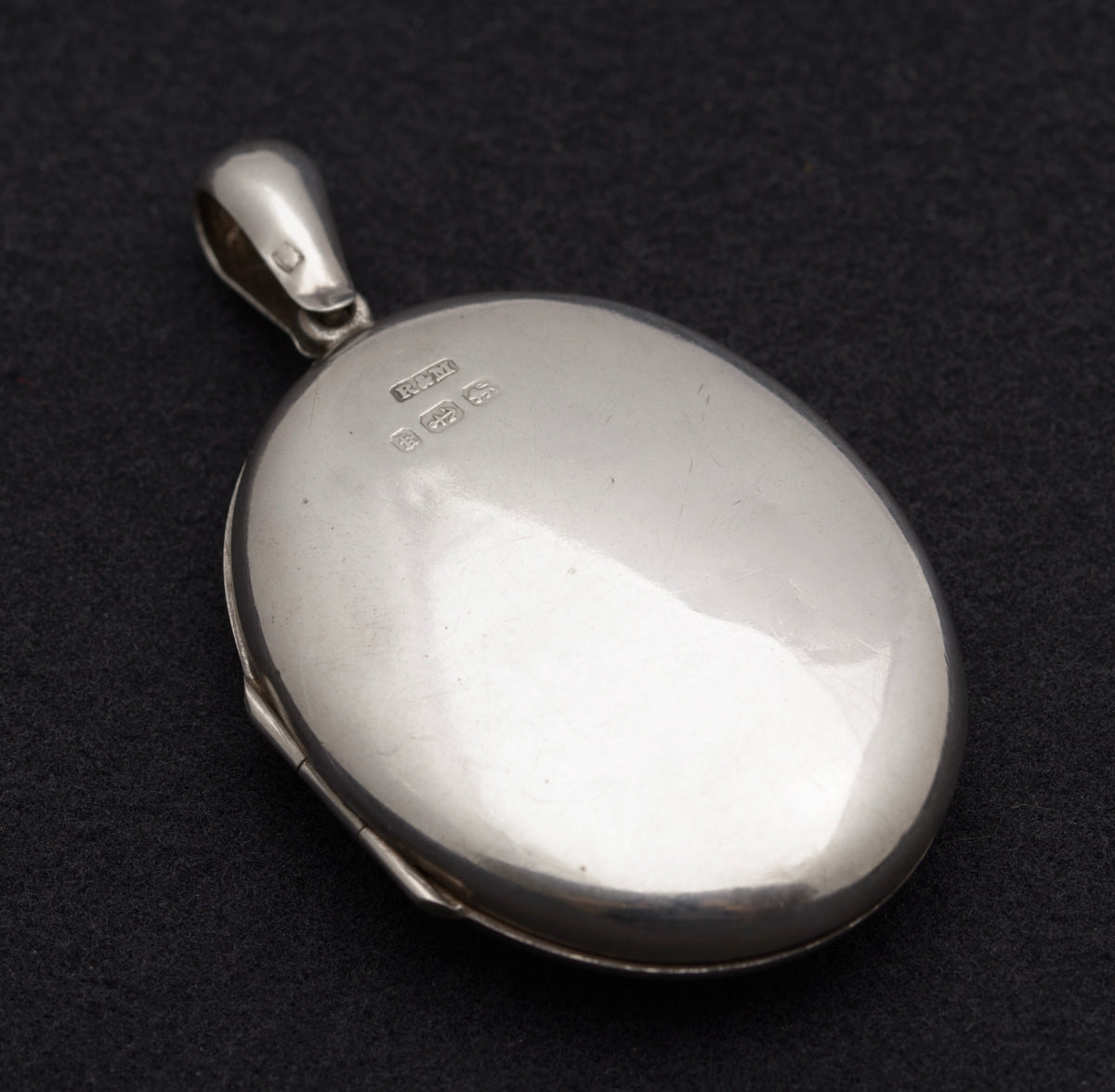 Antique Victorian Large Sterling Silver Photo Locket Hallmarked 1884 (B2471)