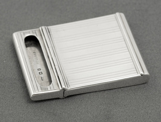 Antique Sterling Silver Rare Folding Vesta Case Philip Morris Hallmarked 1919 (B2514)