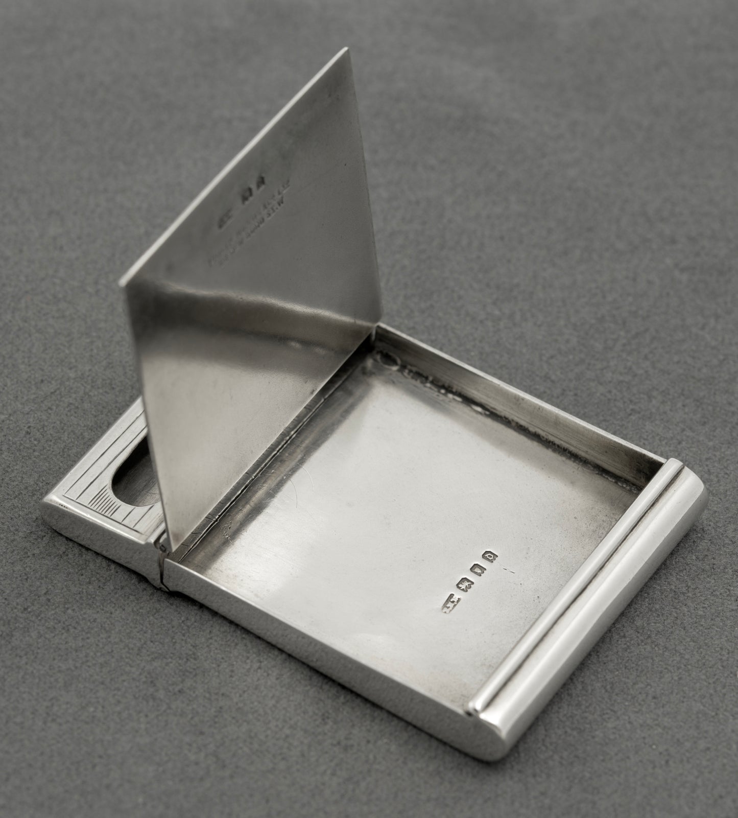 Antique Sterling Silver Rare Folding Vesta Case Philip Morris Hallmarked 1919 (B2514)