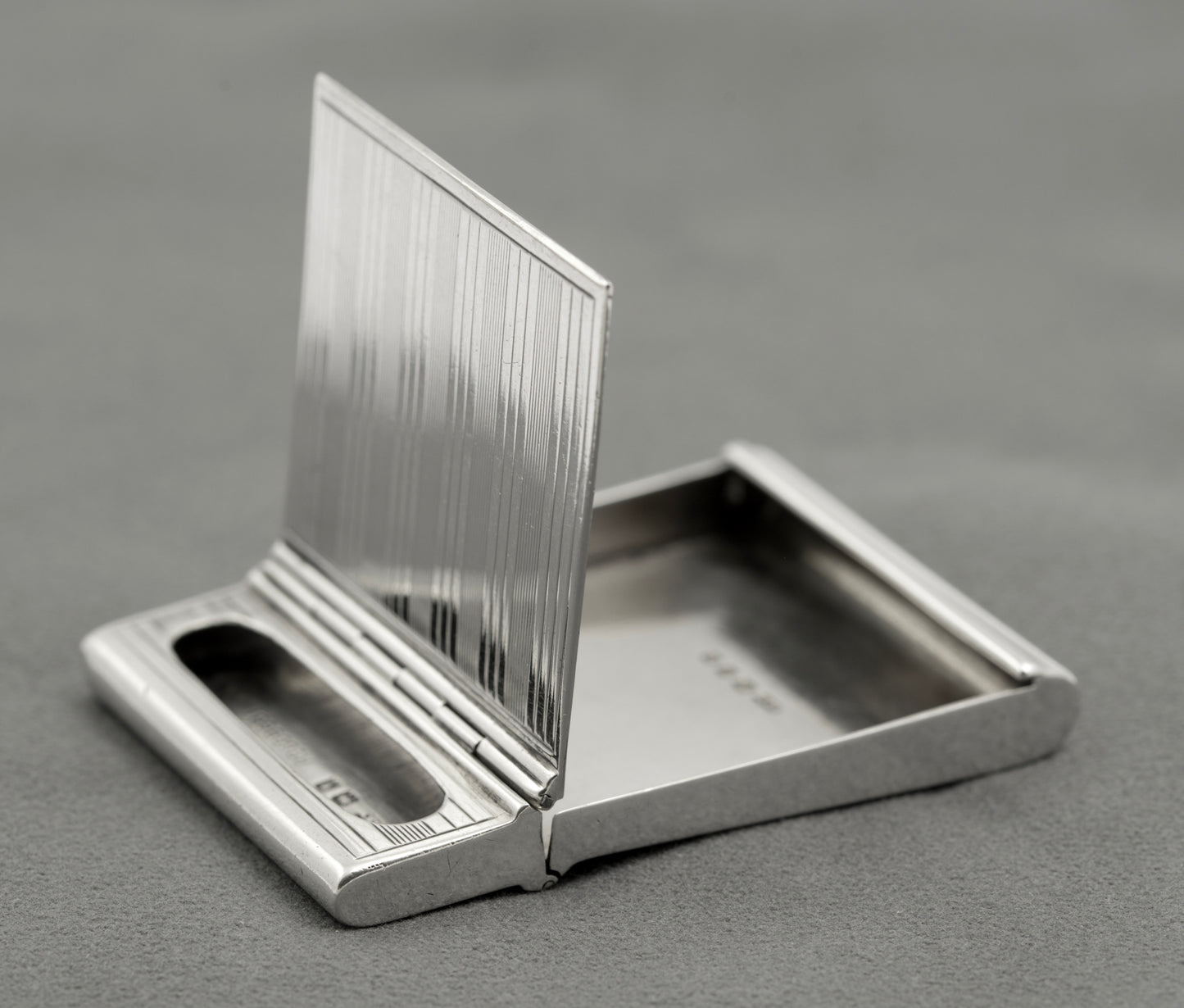 Antique Sterling Silver Rare Folding Vesta Case Philip Morris Hallmarked 1919 (B2514)
