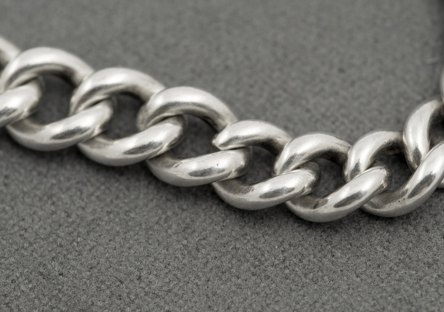 Antique Sterling Silver Double Albert Watch Graduated Chain T Bar & Fob (B2517)