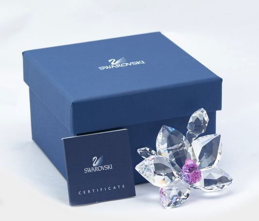 Genuine Swarovski Crystal Glass Orchid Blossom Flower Figure 864464 (B2527B)