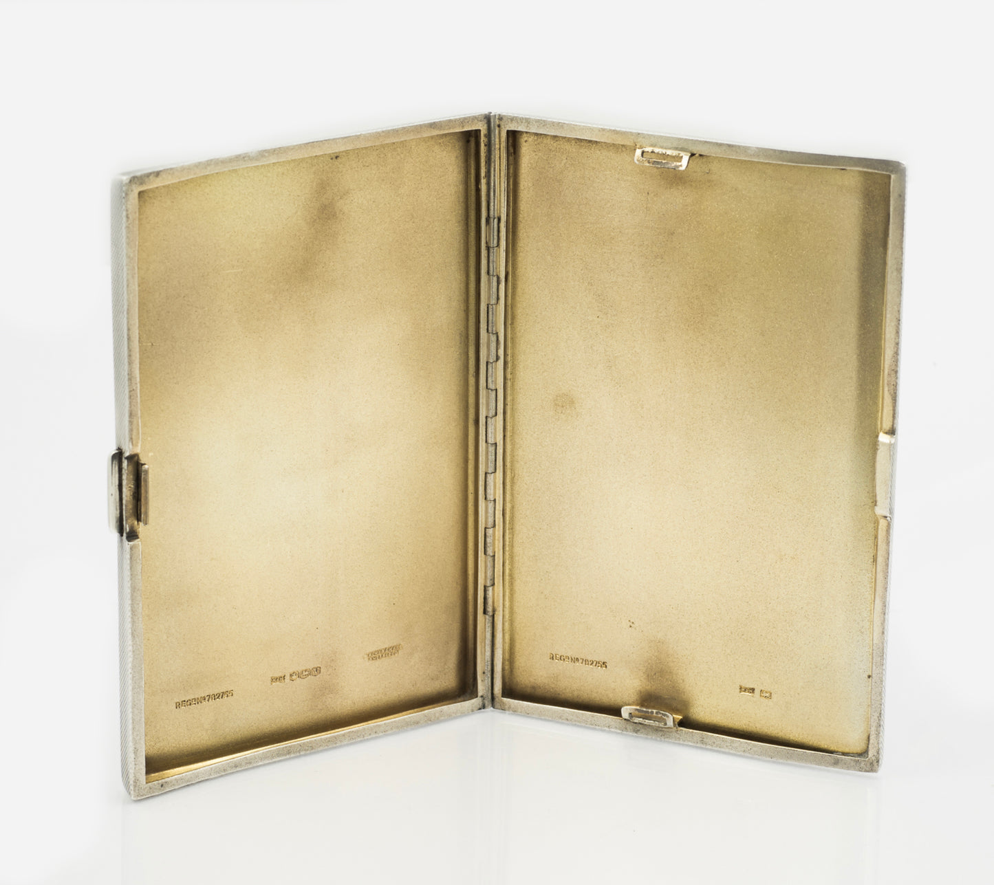 Art Deco Walker & Hall Sterling Silver Manhattan Large/Heavy Cigarette Case (B2550)