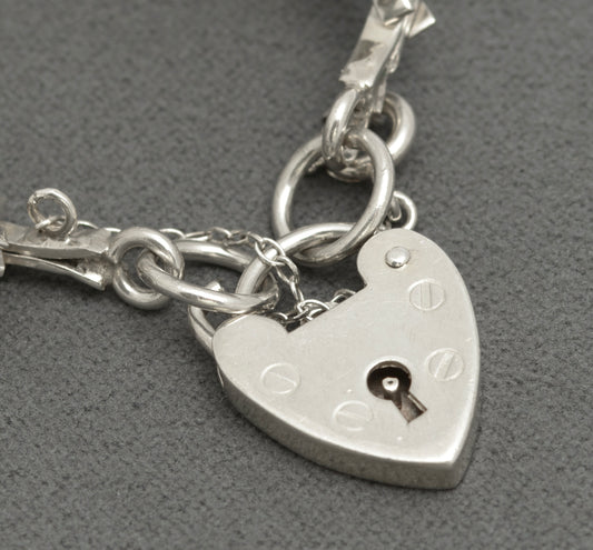 Vintage Sterling Silver Gate Bracelet Variant Five Bar Hallmarked 1976 London (B2653)