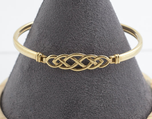 Vintage 9ct Gold Ladies Celtic Knot Eternal Love Bangle Bracelet Hallmarked (C2707)