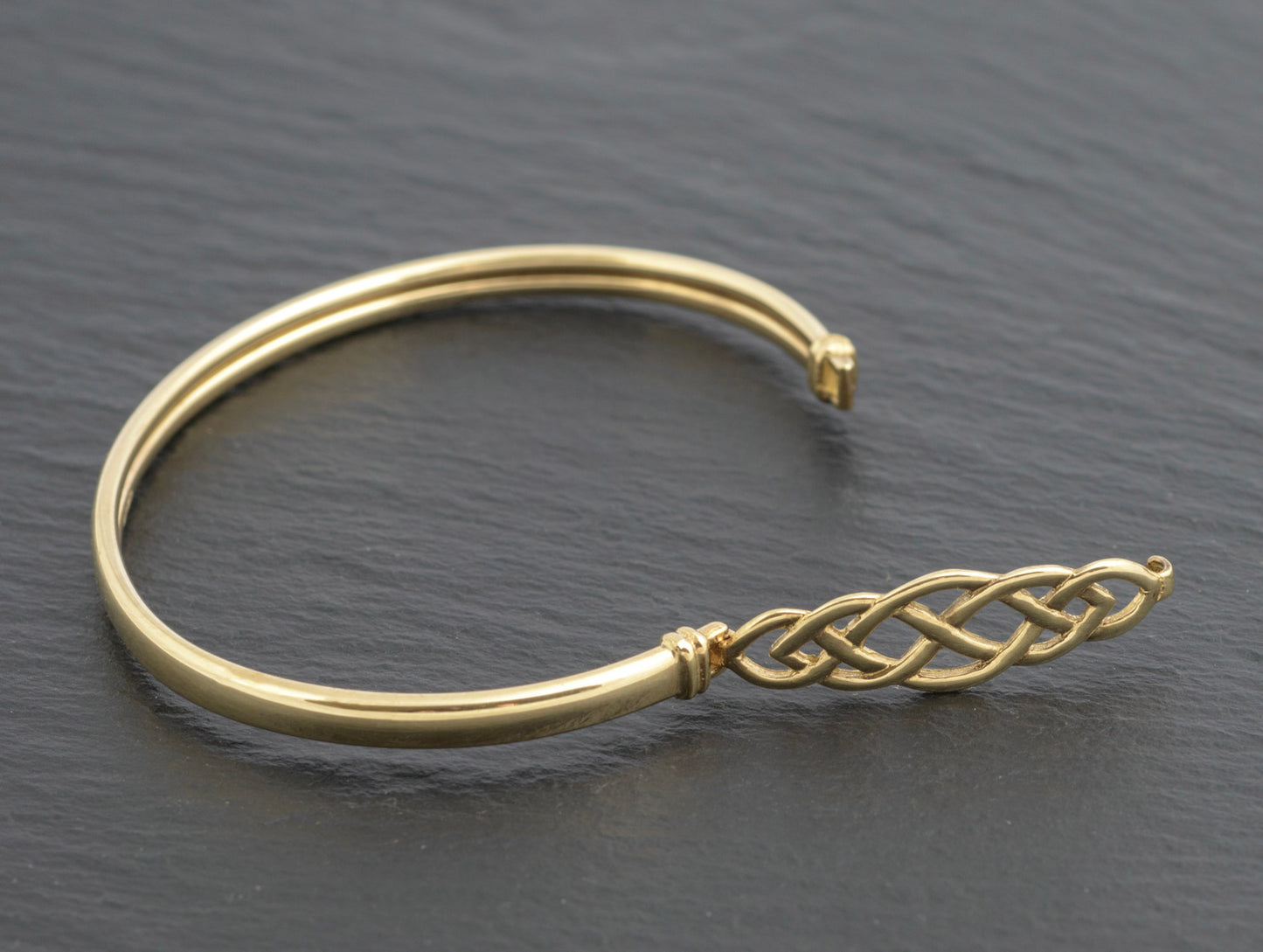 Vintage 9ct Gold Ladies Celtic Knot Eternal Love Bangle Bracelet Hallmarked (C2707)