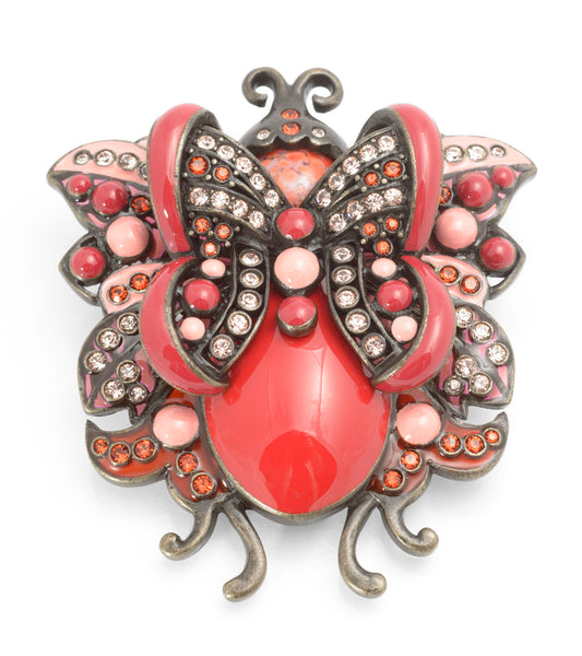 Vintage Joan Rivers Fantasy June Bug Statement Costume Brooch / Pin - Boxed (C2808)