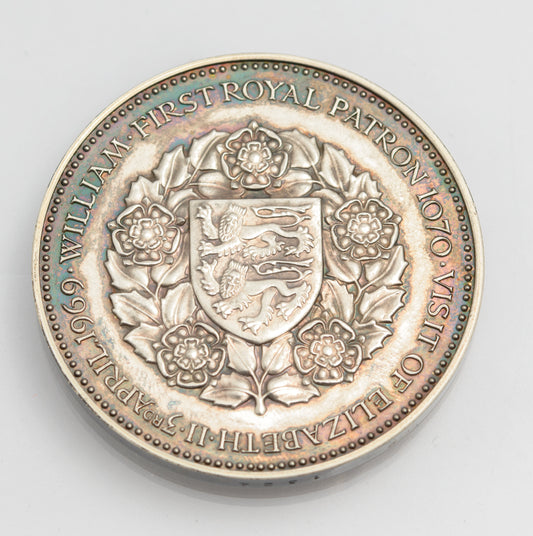 Vintage Selby Abbey 900th Anniversary Britannia Silver Ltd Edn Coin Medal (C2849)