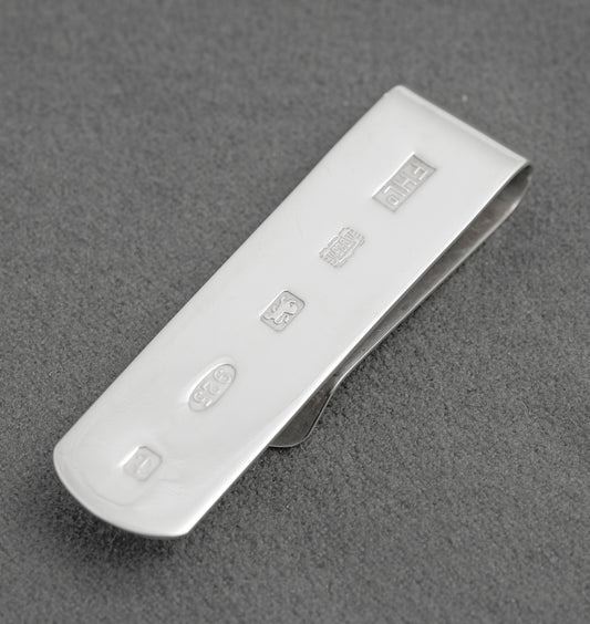 Vintage Sterling Silver 925 Money Clip With Feature Hallmarks - Men's Gifts (C2913)