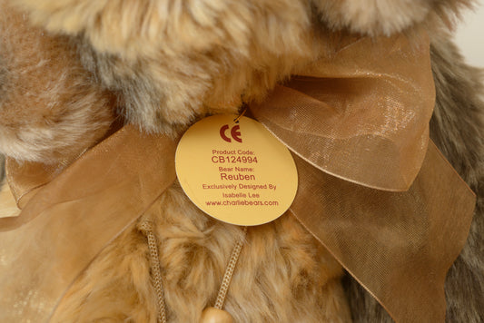Charlie Bears Reuben CB124994 Isabelle Lee With Tags & Bell Necklace (CB124994 )