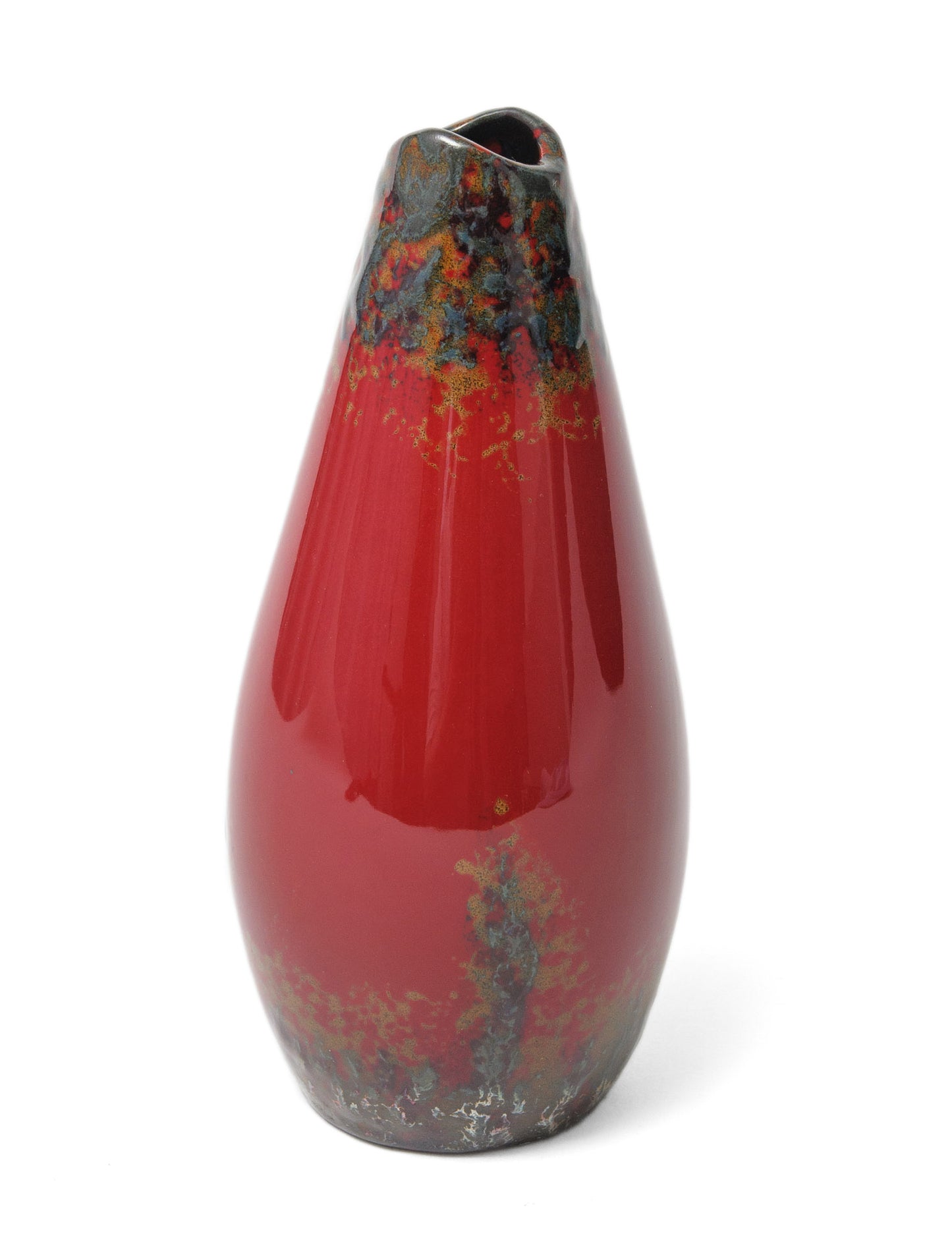 2004 Centenary Edition Royal Doulton China Flambe Sung Glaze Effect Vase (Code 1077)