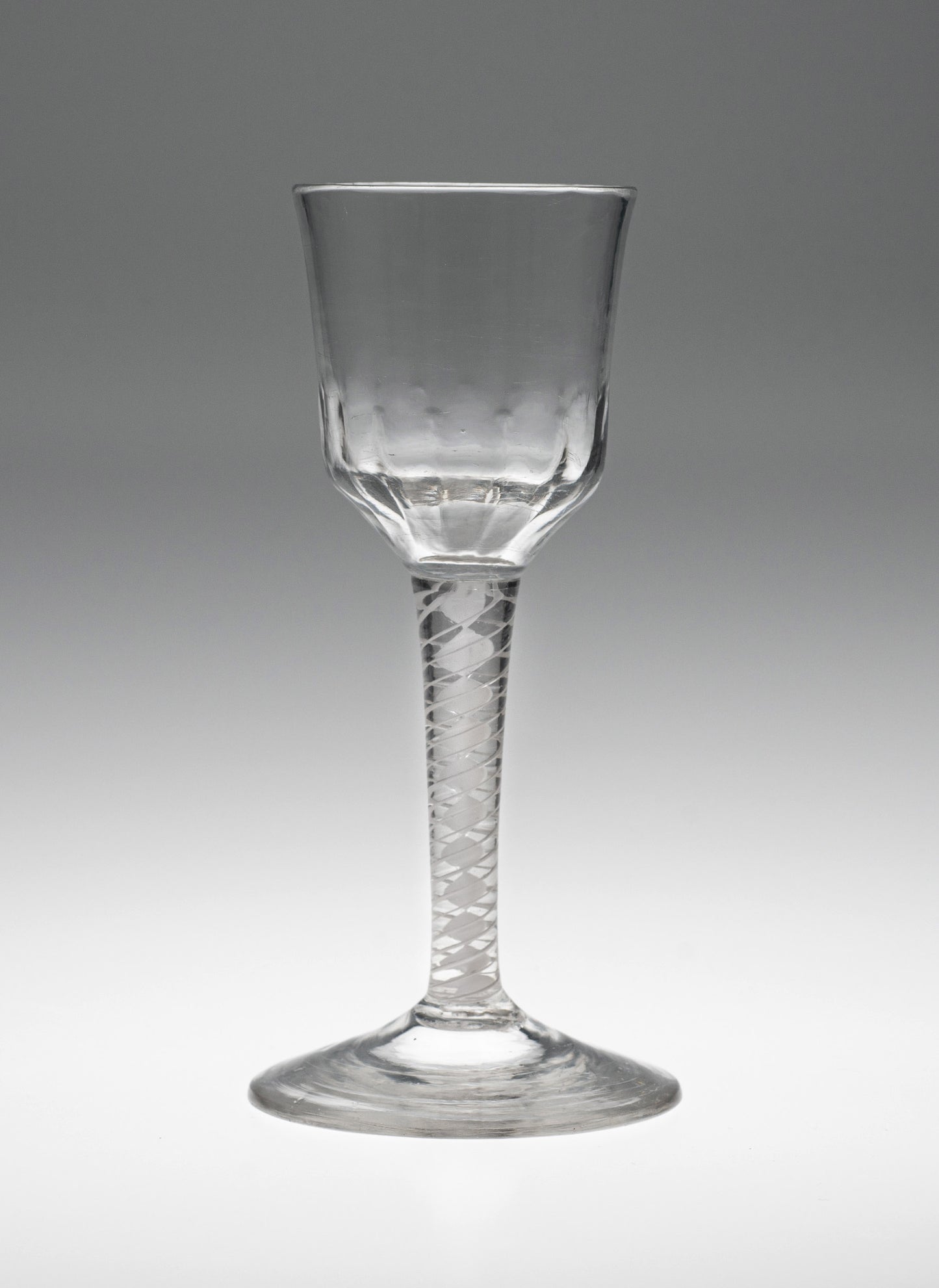 Georgian Antique English Drinking Glass with DSOT Opaque Twist Stem c1760 (Code 1246)