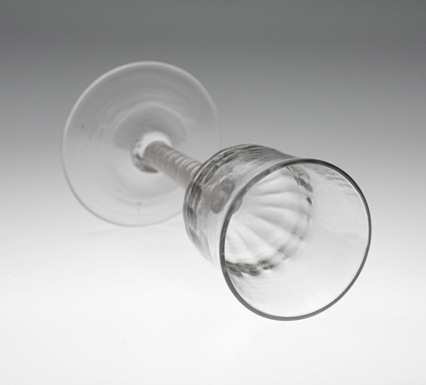 Georgian Antique English Drinking Glass with DSOT Opaque Twist Stem c1760 (Code 1246)