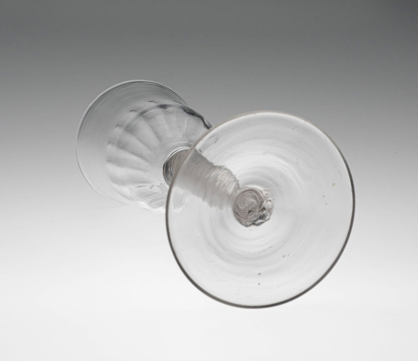 Georgian Antique English Drinking Glass with DSOT Opaque Twist Stem c1760 (Code 1246)