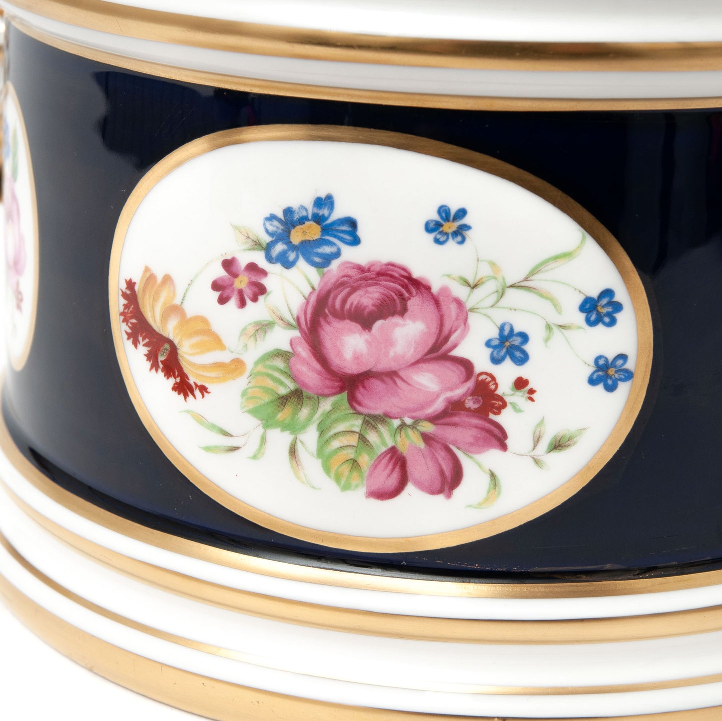 Lynton of Derby Fine Bone China Bough Pot in Cobalt Blue by Stefan Nowacki (Code 1435)