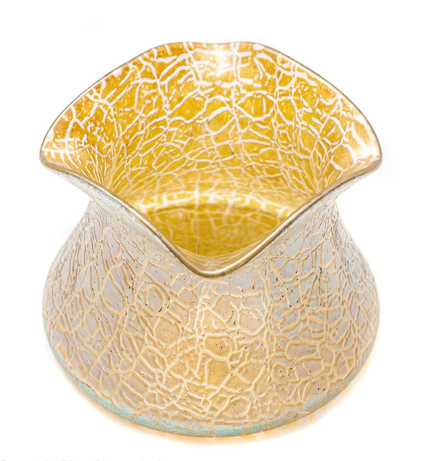 Art Nouveau Loetz Glass Mimosa Candia Vase with Gold Iridescent Finish (Code 1790)