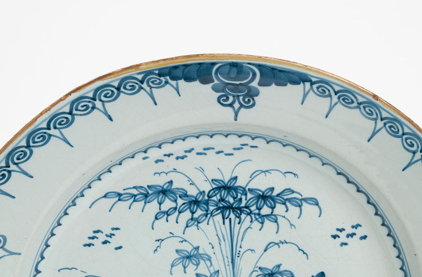 Mid 18th Century London Lambeth English Delft Ware Chinoiserie Charger c1760 (Code 1892)