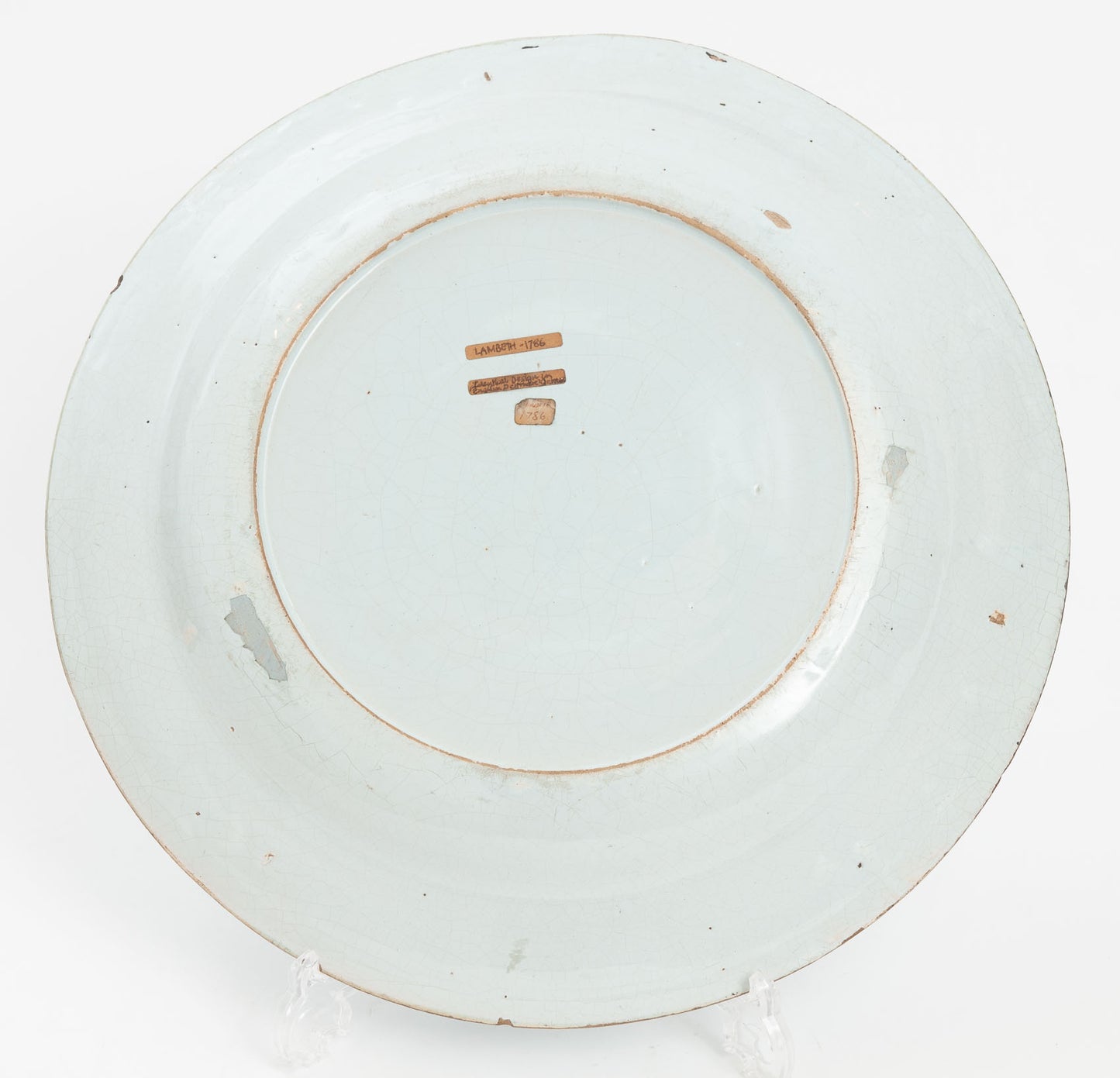Mid 18th Century London Lambeth English Delft Ware Chinoiserie Charger c1760 (Code 1892)