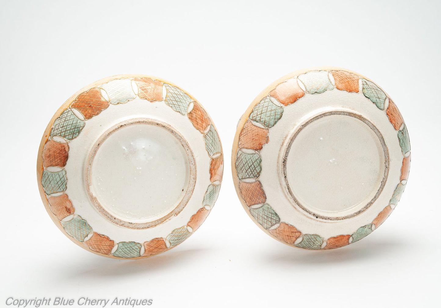 Japanese Satsuma Ware Pottery Antique Pair of Vases with Dragons & Figures c1900 (Code 2000)