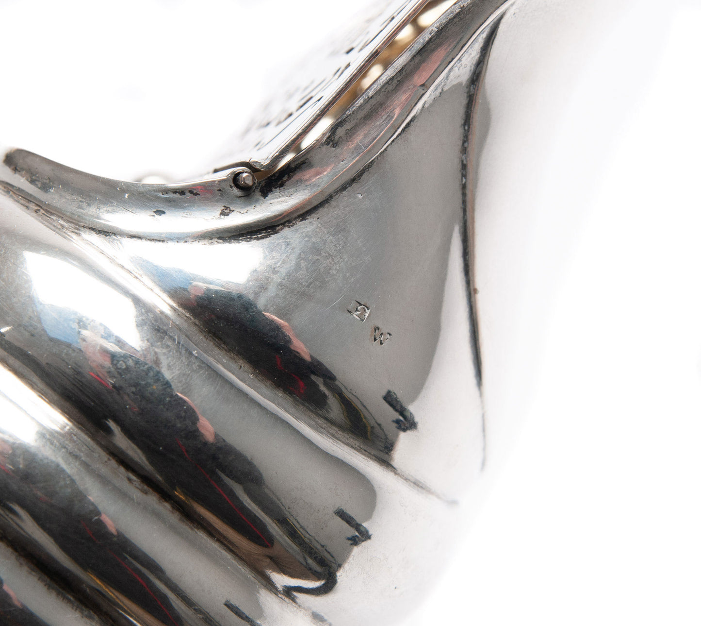 Antique Belgian/German Silver Maitrank Wine Ladle with Turned Handle c1850 (Code 2072)