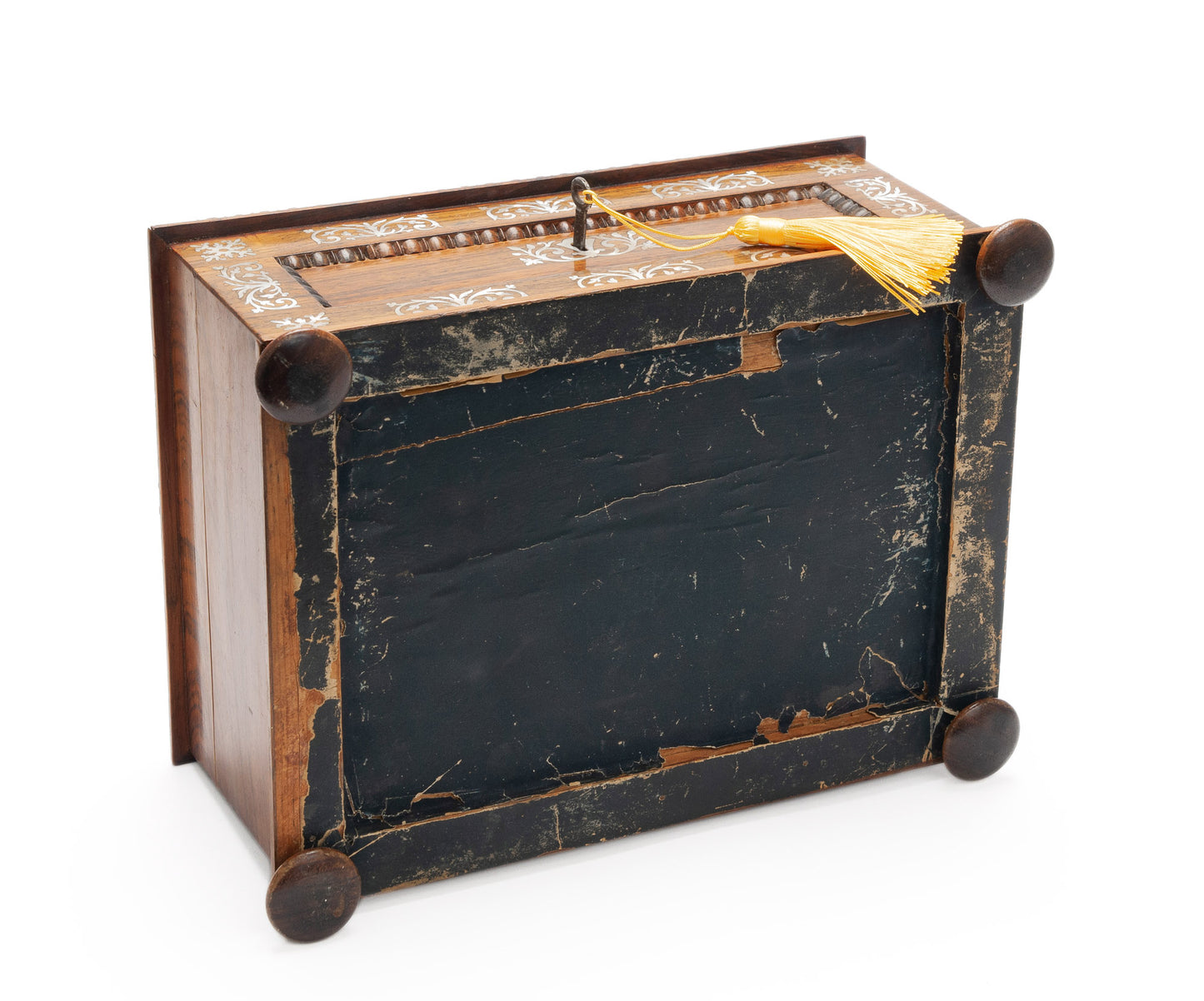 Antique Victorian Rosewood & Mother of Pearl Inlaid Fitted Sewing Box c1860 (Code 2077)
