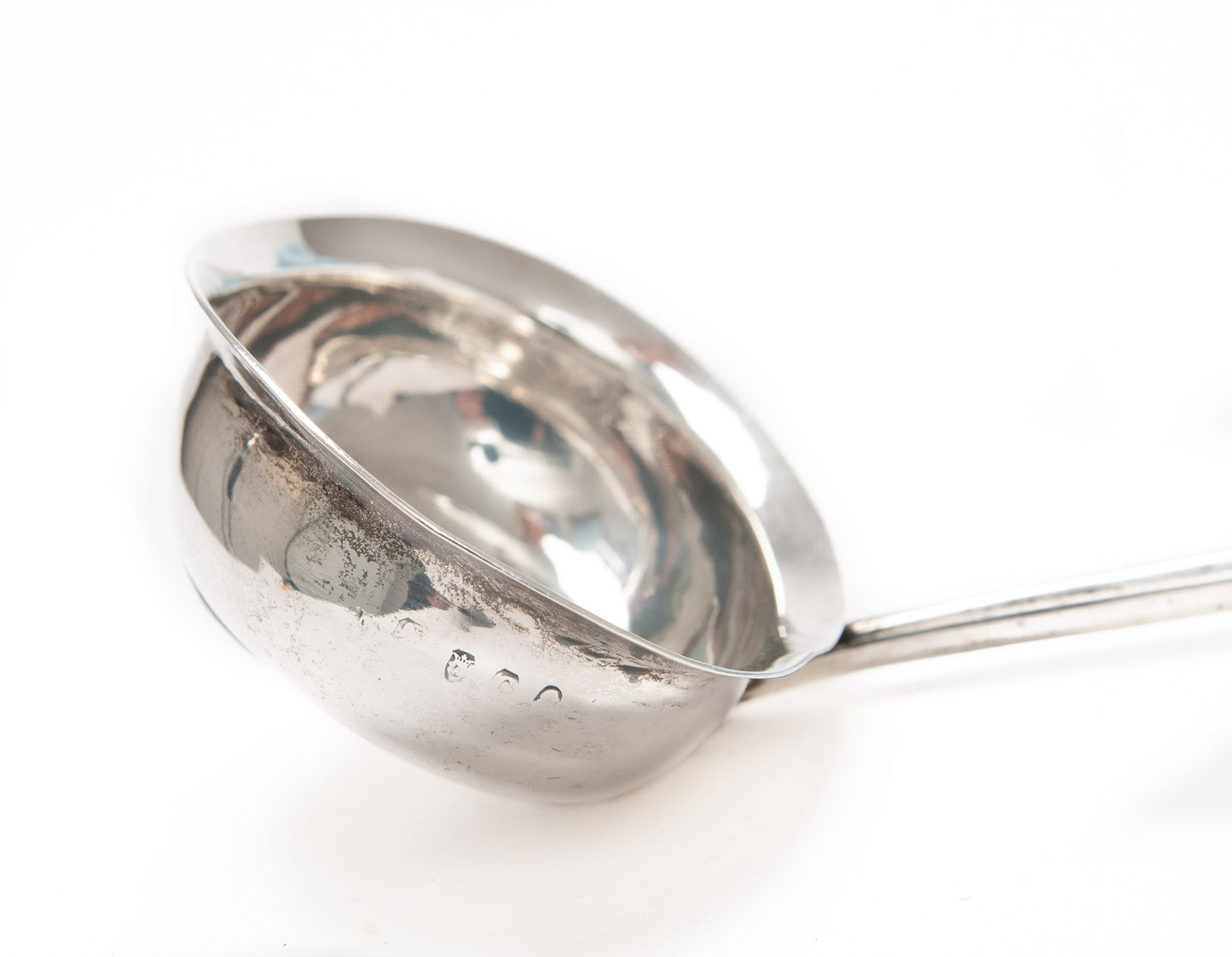 Antique Georgian Silver Toddy Ladle with Rare Venetian Doge Ducato Coin Inset (Code 2085)