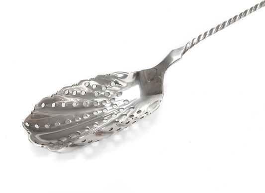 Antique Mid 19th Century American Coin Silver Pickle Fork with Rope Twist Handle (Code 2087)