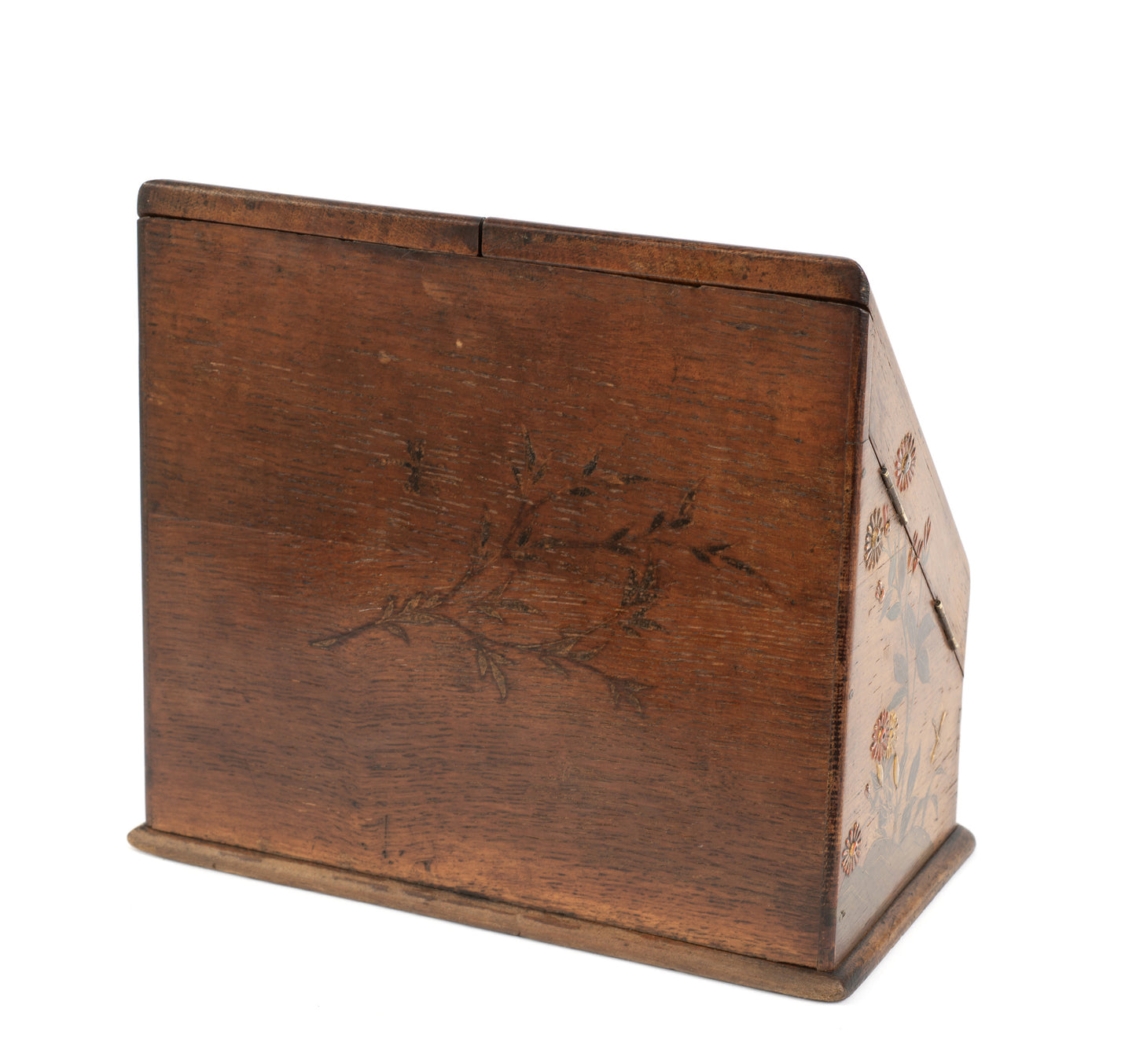 Antique Victorian Wooden Stationery Box with Japanese Shibayama Decoration c1880 (Code 2165)