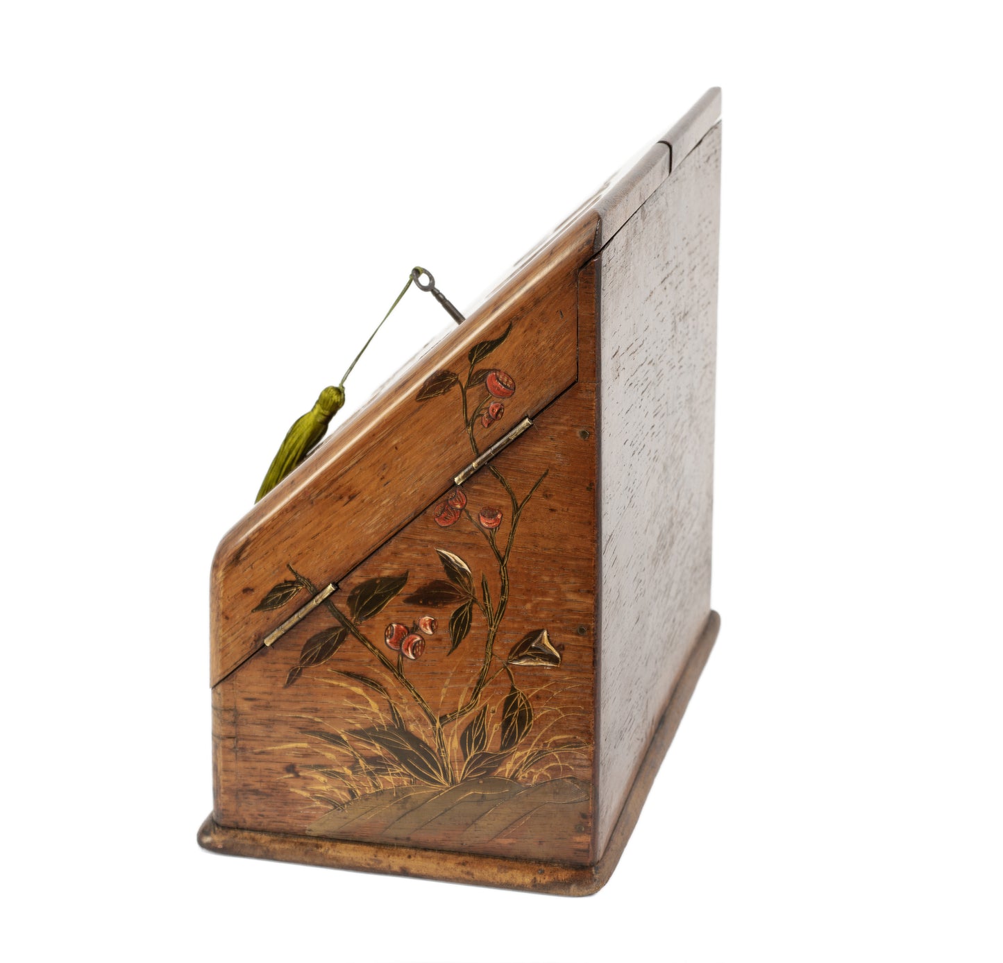 Antique Victorian Wooden Stationery Box with Japanese Shibayama Decoration c1880 (Code 2165)