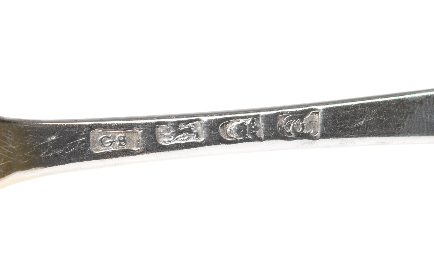 Antique Georgian Hallmarked Silver Gilt Berry Spoon by George Smith II of London (Code 2194)
