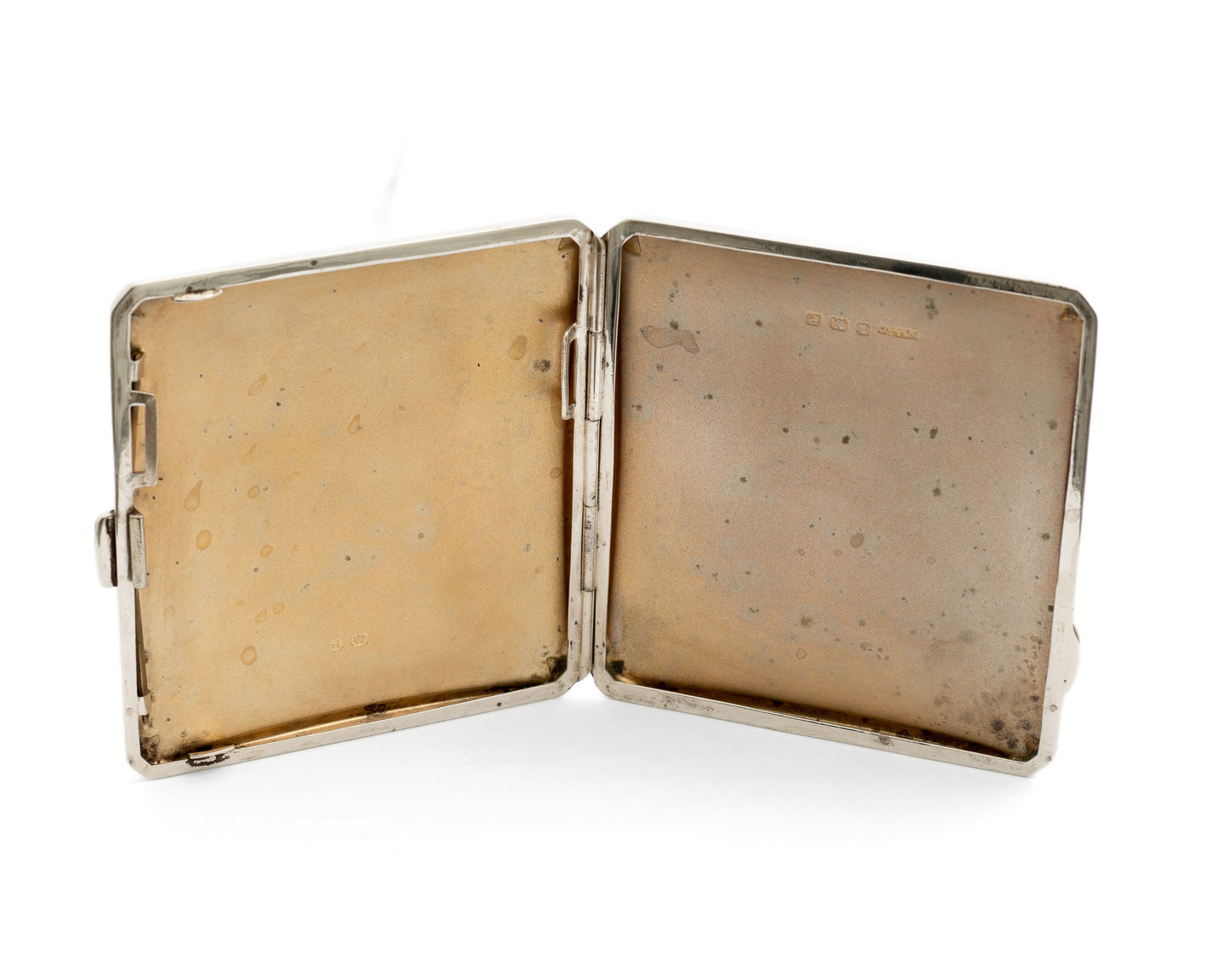 Art Deco Sterling Silver Engine Turned Cigarette Case by Samuel Levi 1939 (Code 2198)