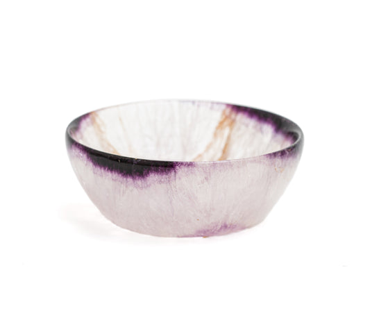 Antique Derbyshire Blue John Fluorspar Turned & Polished Small Bowl (Code 2225)