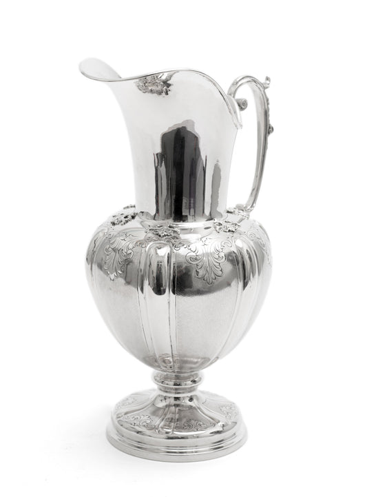 Italian Vintage Solid Silver Wine Jug / Ewer by Zanetti & Pellegrini of Milan (Code 2244)