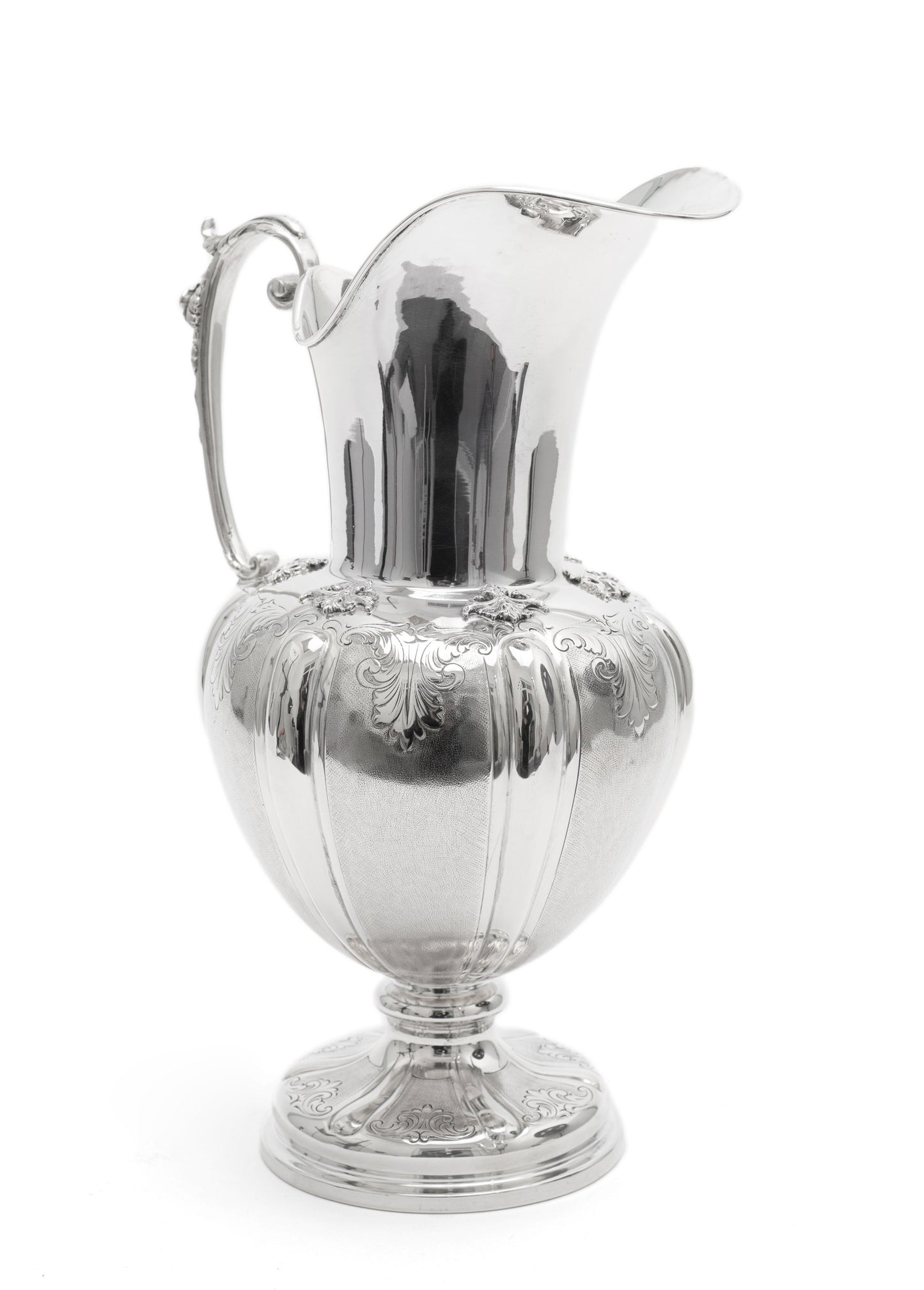 Italian Vintage Solid Silver Wine Jug / Ewer by Zanetti & Pellegrini of Milan (Code 2244)