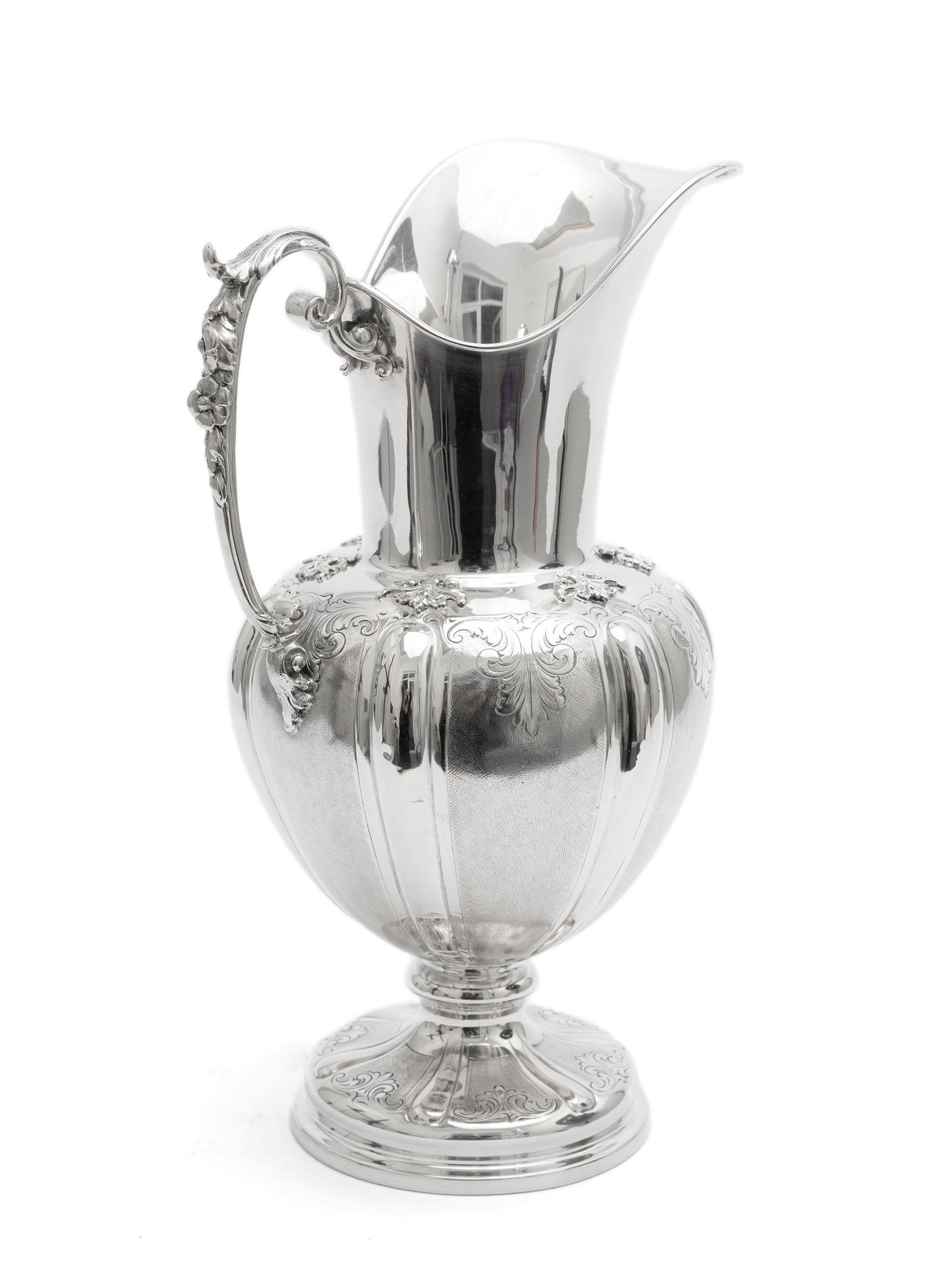 Italian Vintage Solid Silver Wine Jug / Ewer by Zanetti & Pellegrini of Milan (Code 2244)