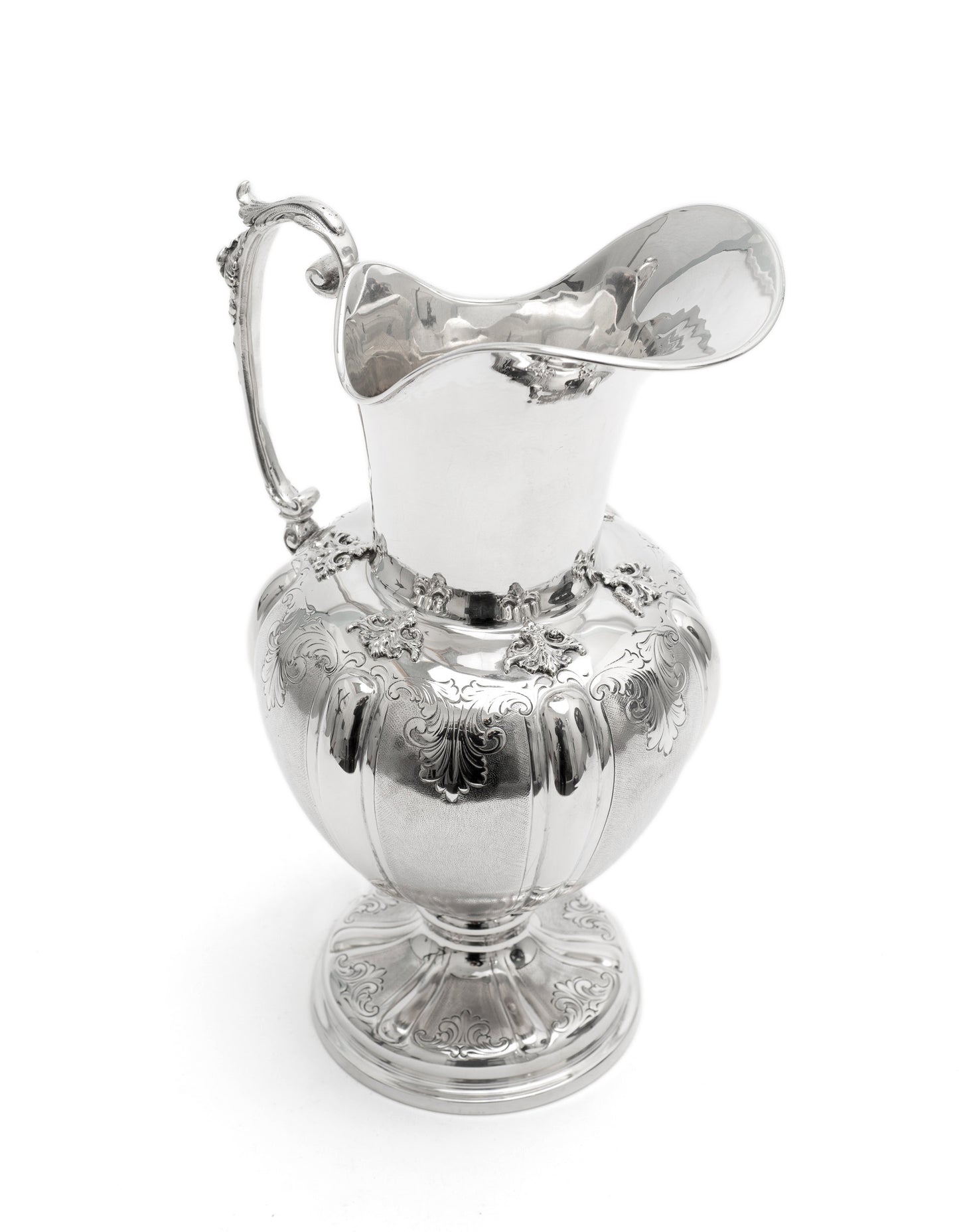 Italian Vintage Solid Silver Wine Jug / Ewer by Zanetti & Pellegrini of Milan (Code 2244)