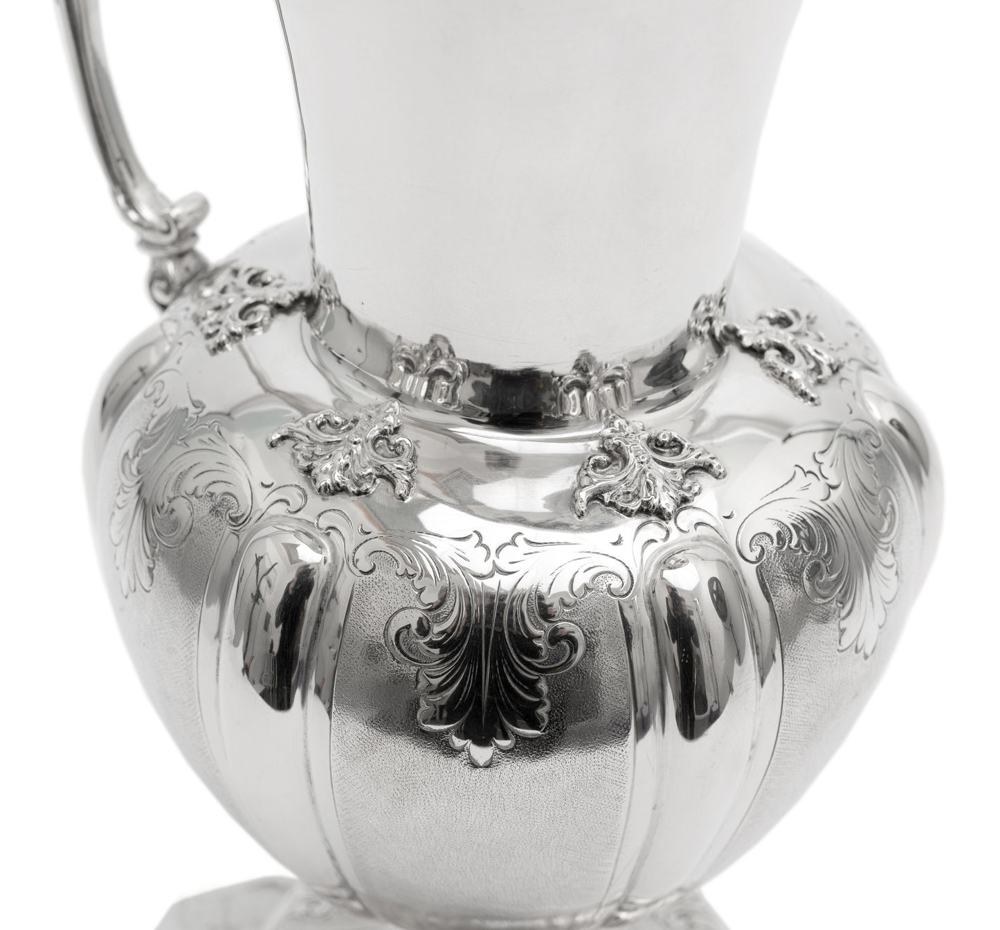 Italian Vintage Solid Silver Wine Jug / Ewer by Zanetti & Pellegrini of Milan (Code 2244)