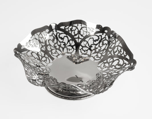 Vintage Silver Sweetmeat Dish with Pierced Sides - SJ Rose London 1974 (Code 2323)