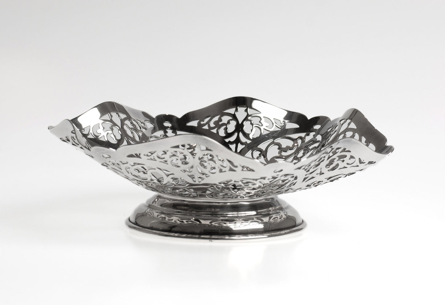 Vintage Silver Sweetmeat Dish with Pierced Sides - SJ Rose London 1974 (Code 2323)