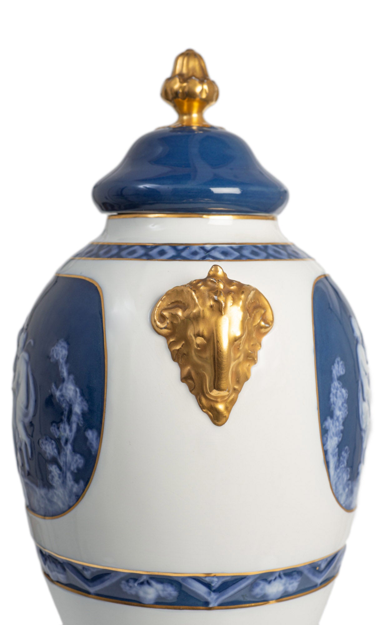 Antique Limoges Porcelain Large Pate-sur-Pate Vase by Artist Leroux c1915 (Code 2385)