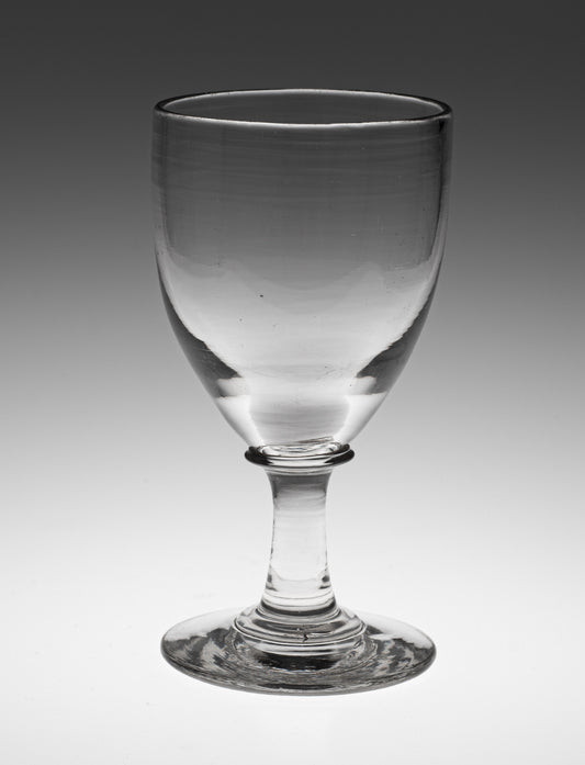 Victorian Antique Tall Bistro Style Rummer Drinking Glass with Stem c1850 (Code 2428)