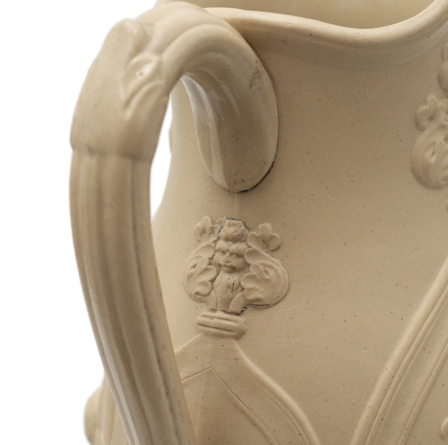 T R Boote Antique Samuel & Eli Biblical Relief Moulded Stoneware Jug c1848 (Code 2456)